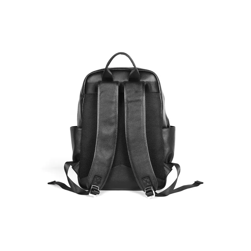 LARTIGENT Top Grain Cow Leather Backpack Regular Men's Black-4