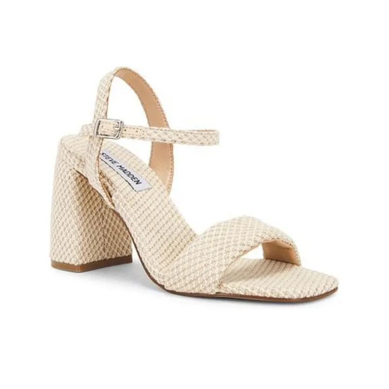 STEVE MADDEN Mareena Strap Sandals 9cm Women's Beige-2