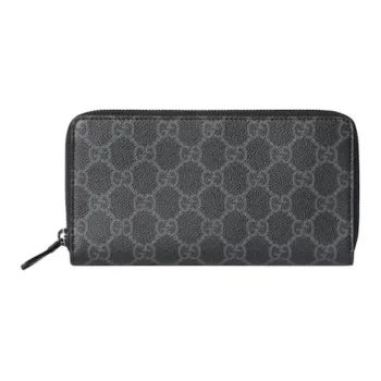 GUCCI GG Emblem Coated Fabrics Wallet Men's Black