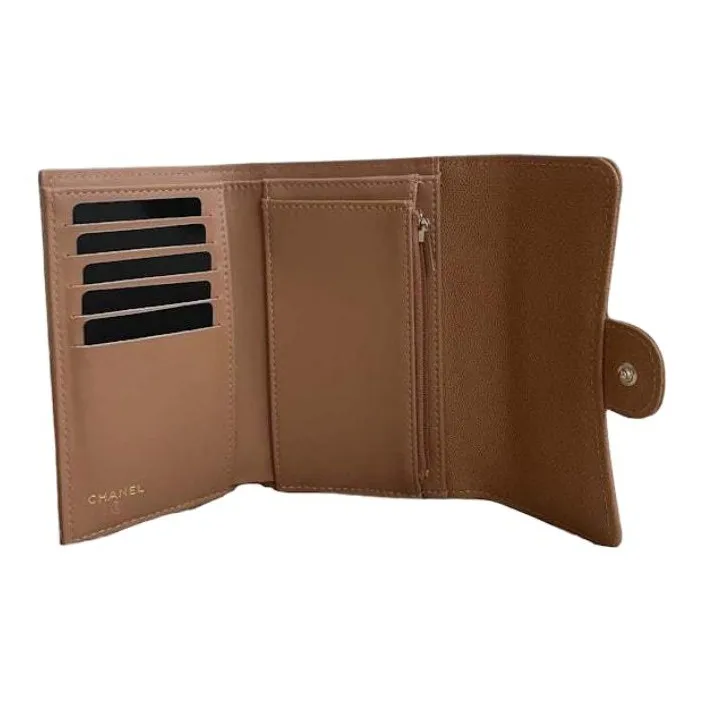 CHANEL Classic Medium Flap Wallet Caramel AP0232-2