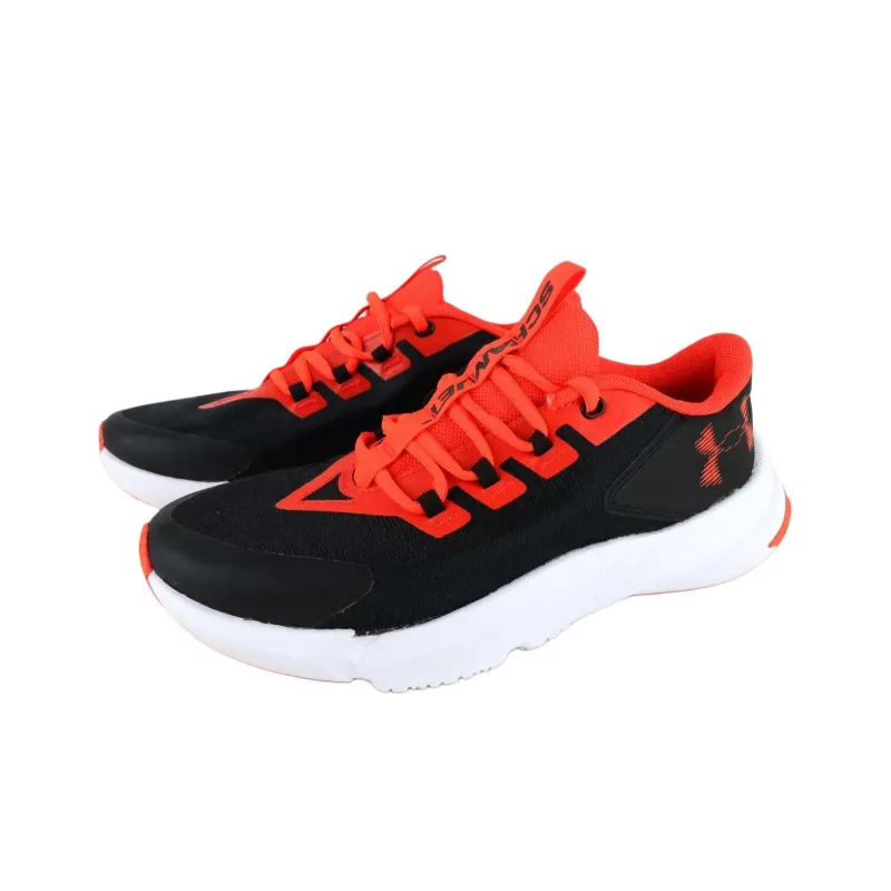 Under Armour Scramjet 5 Anti Slip Wear Resistant Low Top Kids' Running Shoes Black Orange Teenagers-2