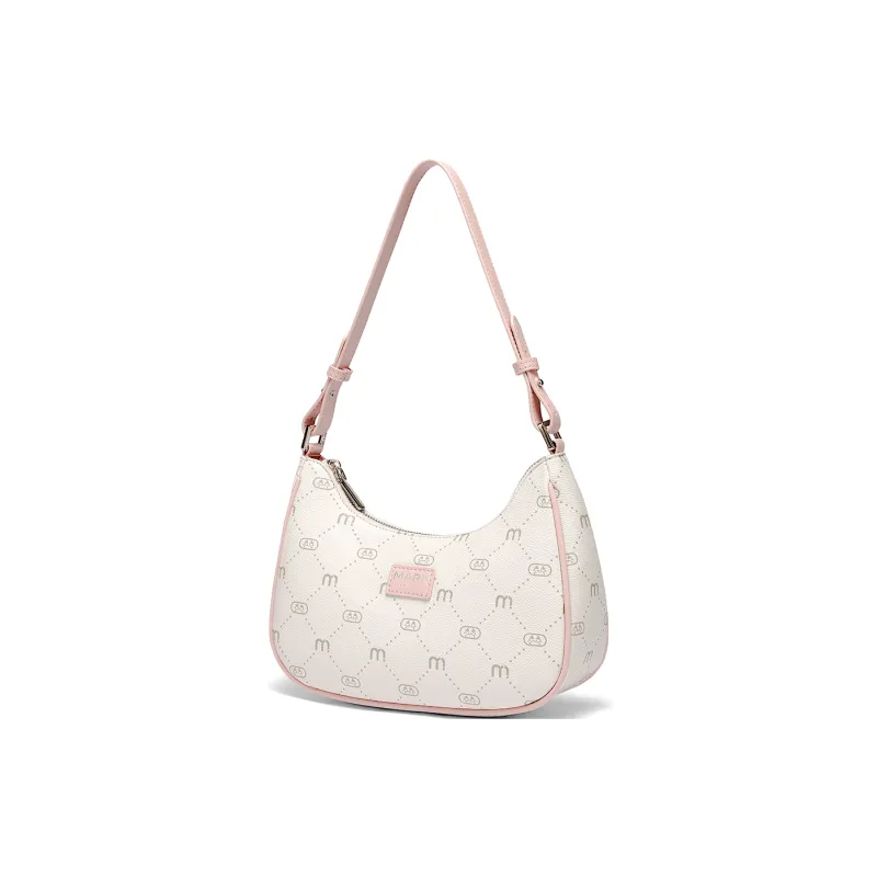 FAIRWHALE Synthetic Leather Shoulder Bag Women's Cherry Blossom Pink-2