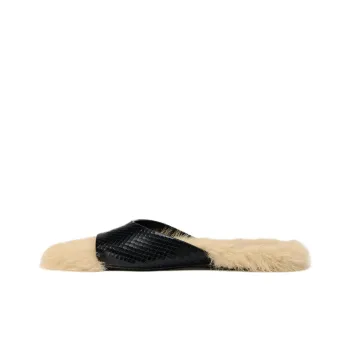 ZARA LIMITED EDITION Rubber Sole Abrasion Resistant Slide Slippers Women's Black