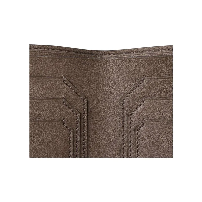 CARTIER Must De Cartier Cow Leather Wallet Women's Gradient Gray Umber-4