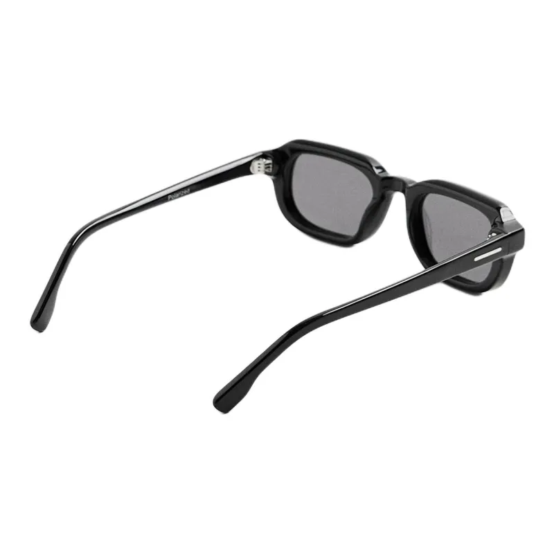 ZARA Acetate Acetate Rectangular Sunglasses Men's Black-2