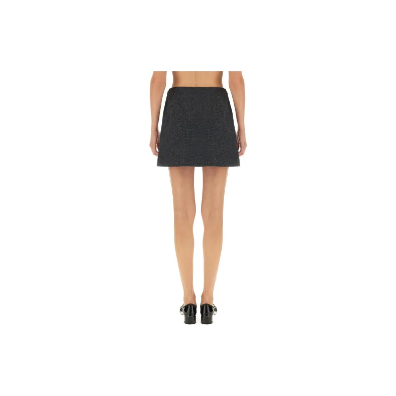 THEORY Tweed High Waist Mini Skirt-1