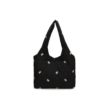 Yalu Cotton Shoulder Bag Women's Black/Brown/White