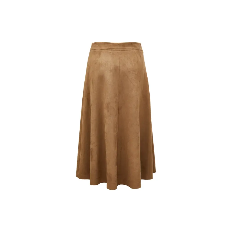 ONLY Denim Long Skirts Women's E13 Tobacco Brown-2