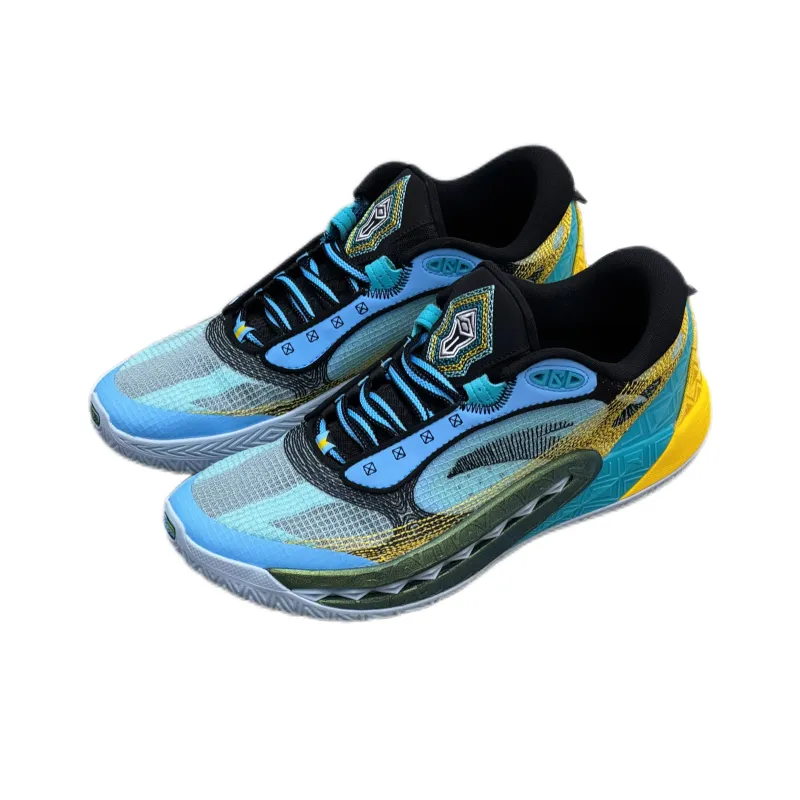 Anta Tide 6 Anti Slip Wear Resistant Low Top Basketball Shoes Men's Blue-1