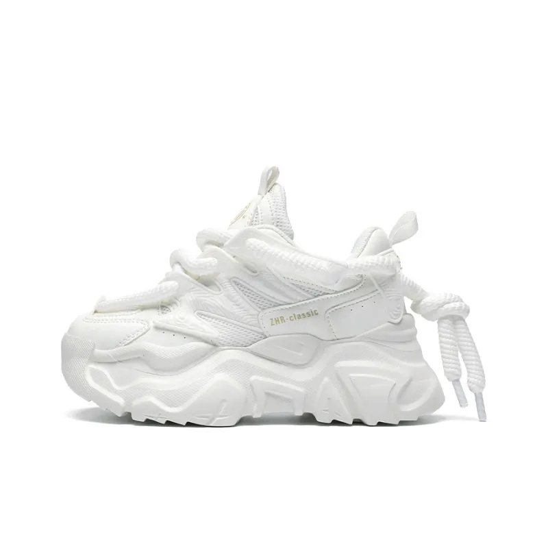 ZHR Abrasion Resistant Lightweight Height Increasing Low Top Chunky Sneakers Unisex-7