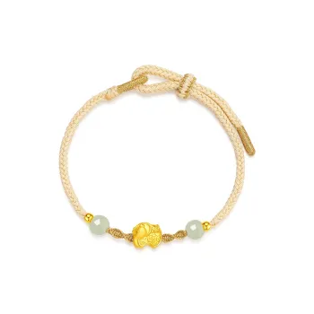 MCLON Blessing Collection, Good Luck Solid Gold Fixed Price Gold Bracelet Women's