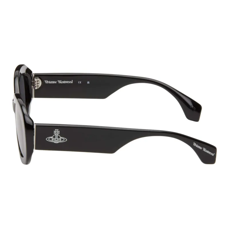 Vivienne Westwood Acetate Oval Sunglasses Women's Black-1