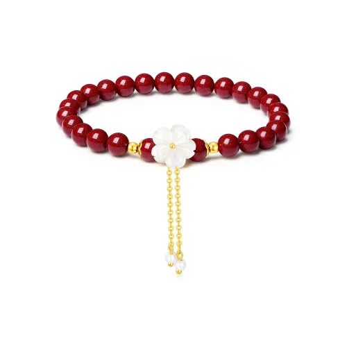 SEVEN COOK Cinnabar Jade Bracelets Women's
