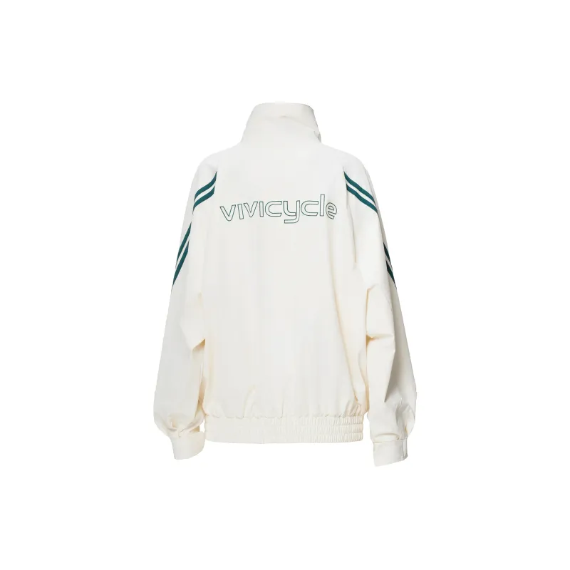VIVI CYCLE Jackets Coats Unisex White Green-1
