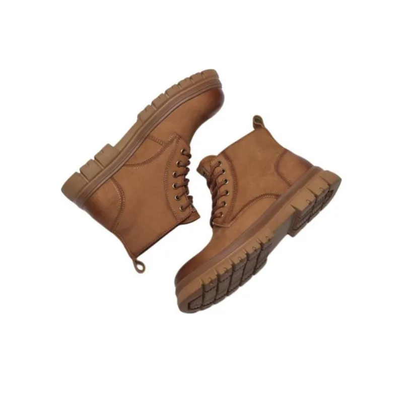 Hotwind Ankle Boots 4.5cm Men's Apricot-4