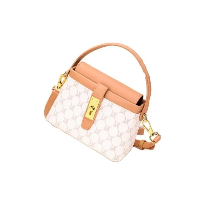 YZUE PVC Handbags Shoulder Bag Crossbody Bag Regular Women's White/Coffee-2