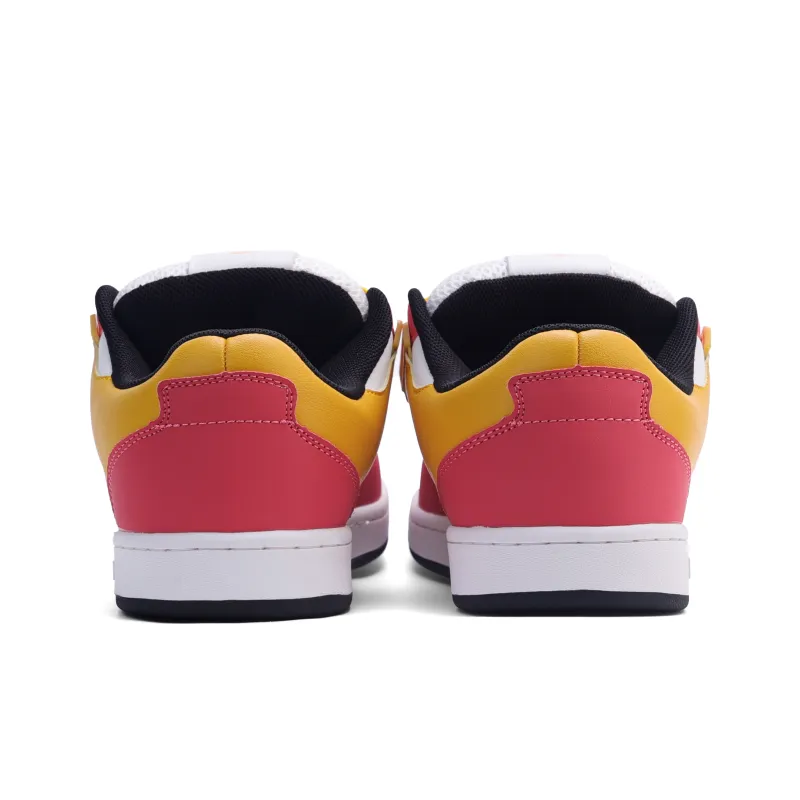 GLO BULL Skateboard Shoes Unisex Low Top White Pink Yellow-4