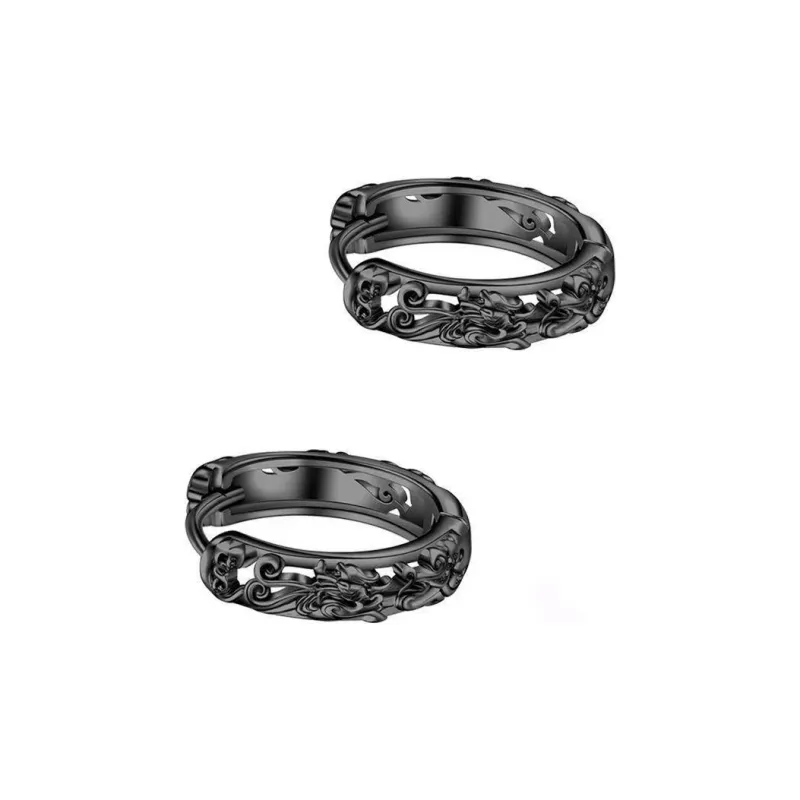 GUDUD Titanium Steel Earrings Unisex Silver-6