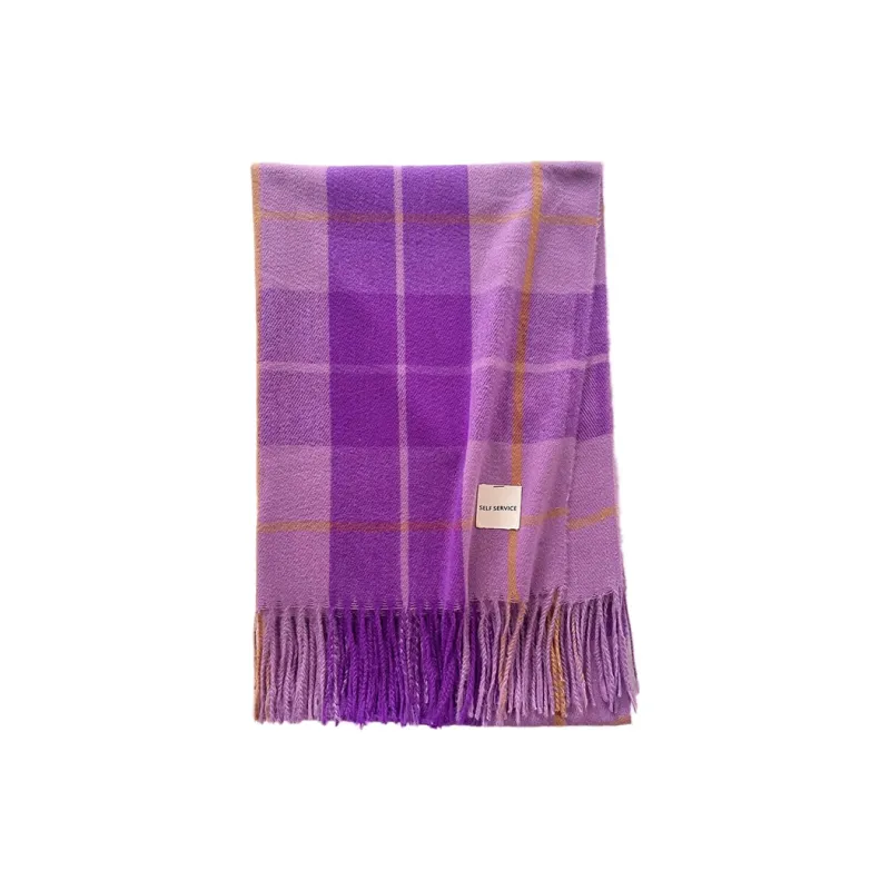 PISHUSHU Polyester Knit Scarves Unisex-7