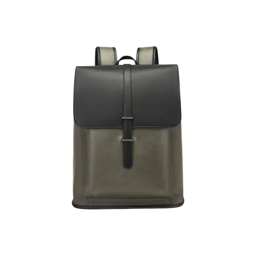FAIRWHALE Synthetic Leather backpack weave Men's Green