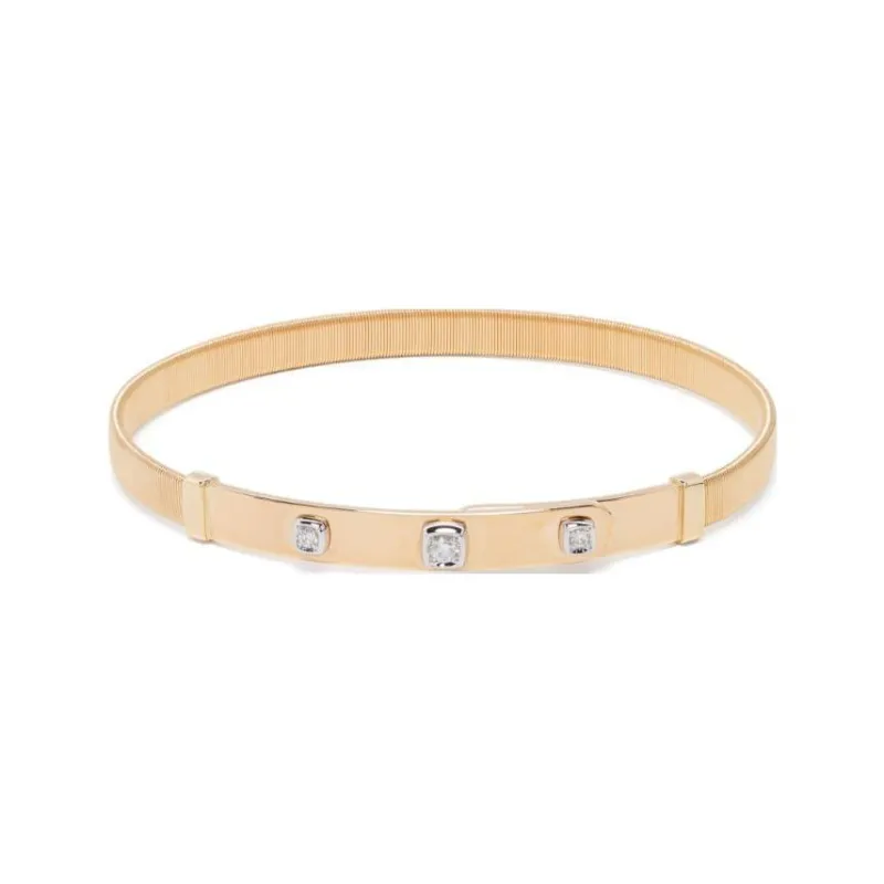 Marco Bicego 18Kt Yellow Gold Diamond Bangle Bracelet-1