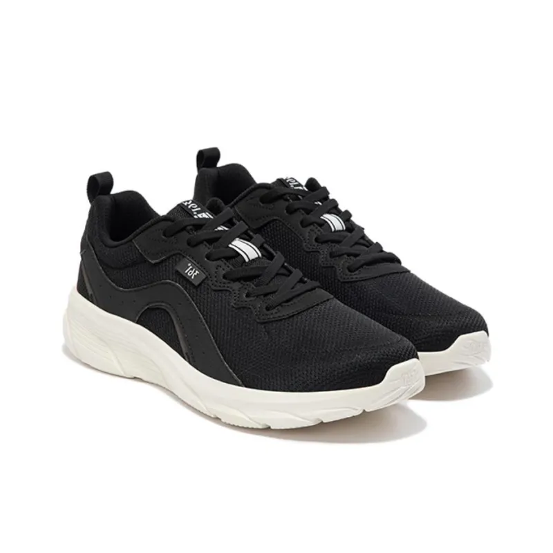 361° Anti Slip Wear Resistant Low Top Running Shoes Men's Black White-3