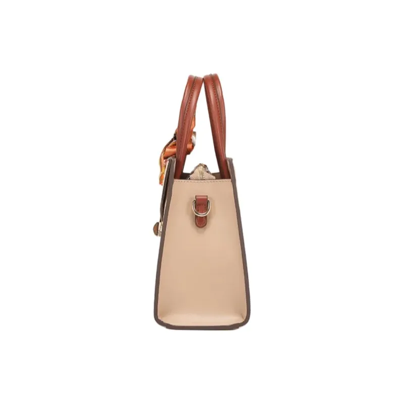 PAYOT Microfiber Synthetic Leather Handbag Regular Women's Apricot-3
