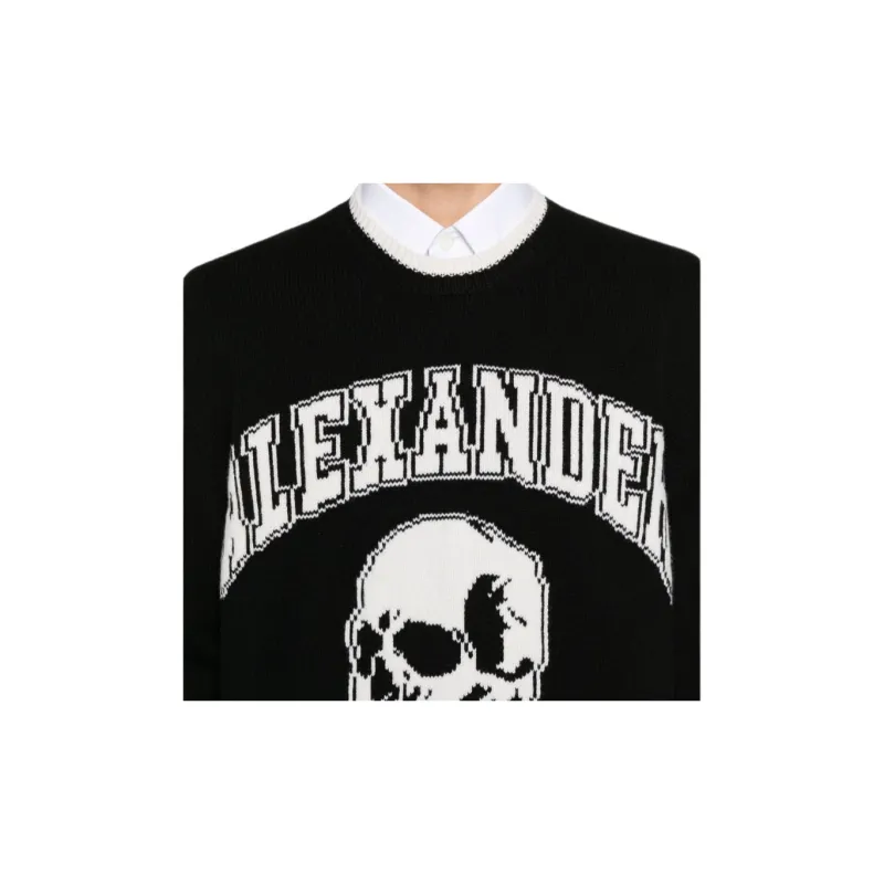 Alexander McQueen Logo Intarsia Crewneck Jumper-4
