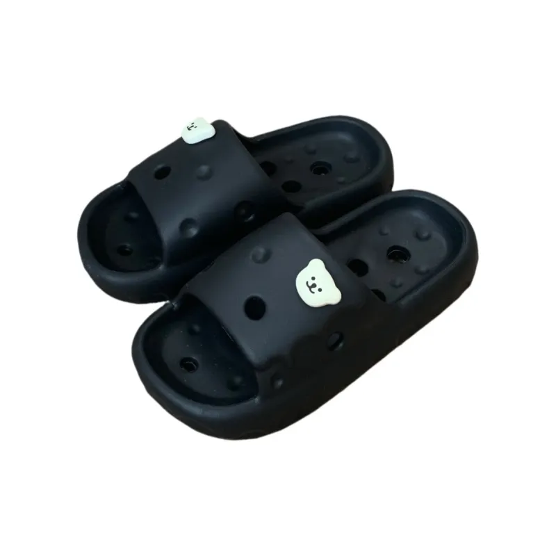 SHIGUDE Sandal Slippers Unisex, Black Brown-6