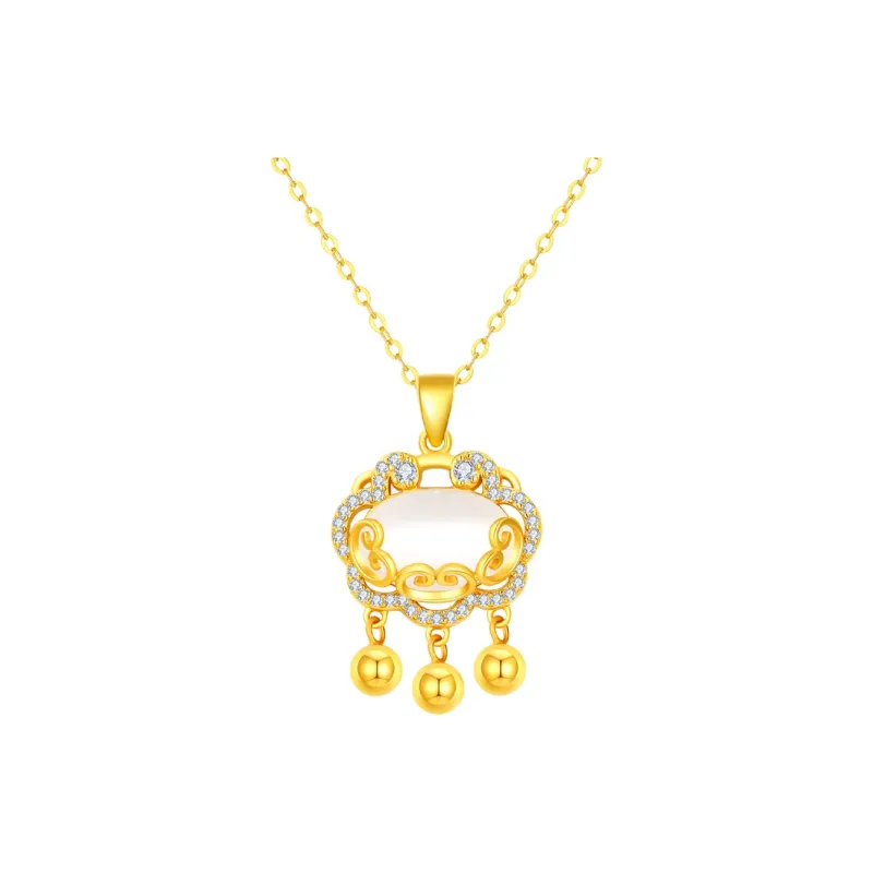 Chinese Jewelry Chalcedony Necklaces Women's-0