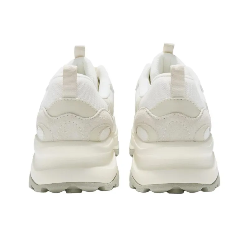 FILA Wood Block Anti Slip Wear Resistant Low Top Casual Shoes Unisex Beige-4