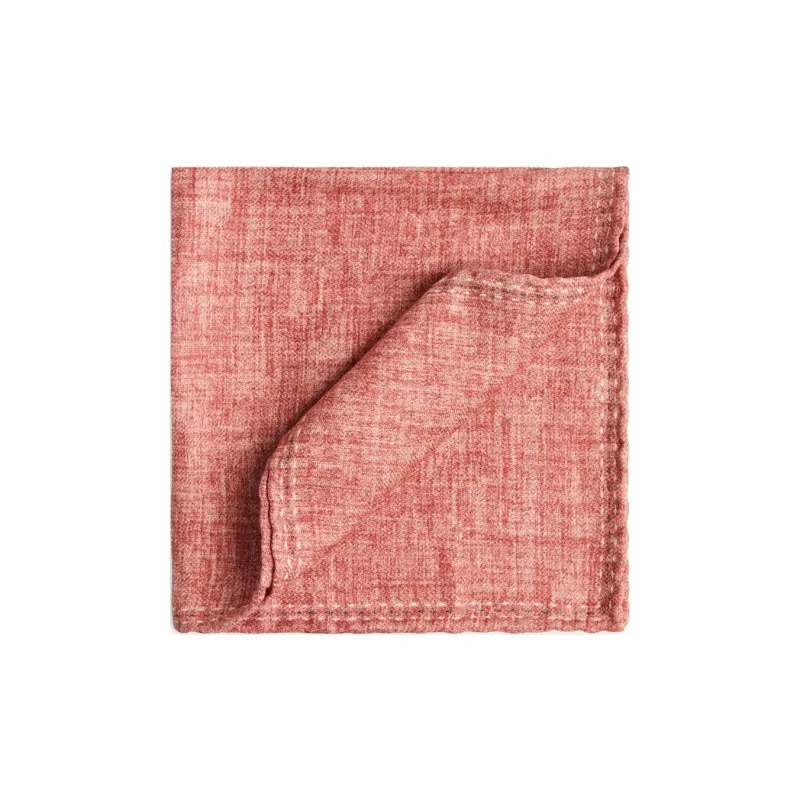 Brunello Cucinelli Heraldic Logo Finished Edge Pocket Square-1