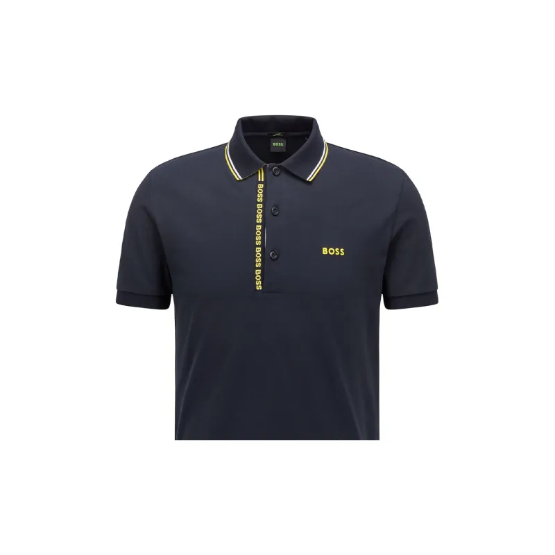 HUGO BOSS Polo Shirts Men Navy Blue-4