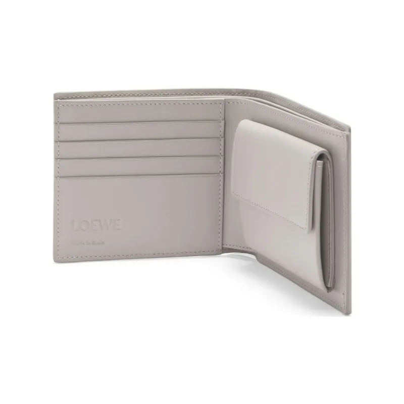 LOEWE Anagram Calfskin Coin Purse Women's Shell Gray-1