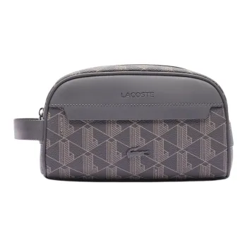 LACOSTE PVC Toiletry Bag Men's Gray