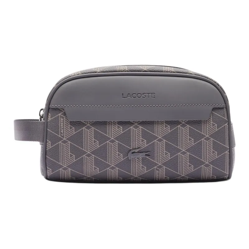 LACOSTE PVC Toiletry Bag Men's Gray-0