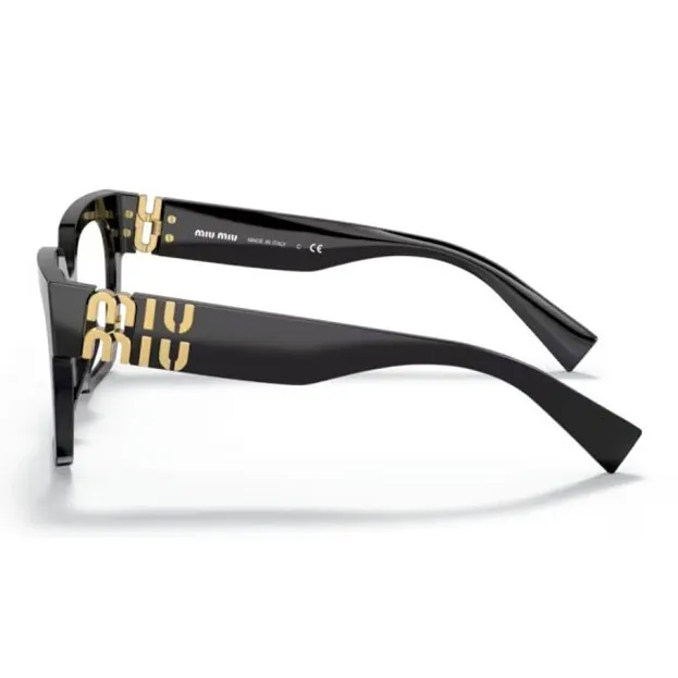 MIU MIU Plastic Square Eyeglass Frames Women's Black-3