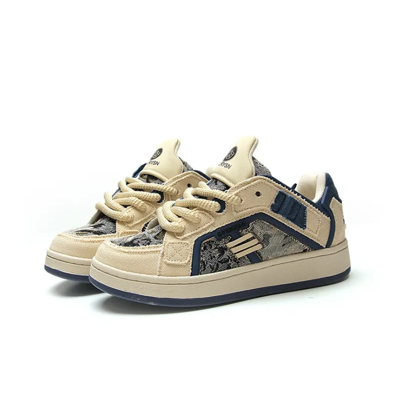 STUR YSN Wear resistant And Lightweight Low Top Skateboard Shoes Unisex Denim Blue-2