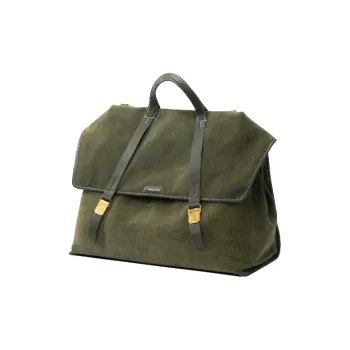 Songmont Suede Crossbody Backpack Unisex Desert Green/Dusk Brown