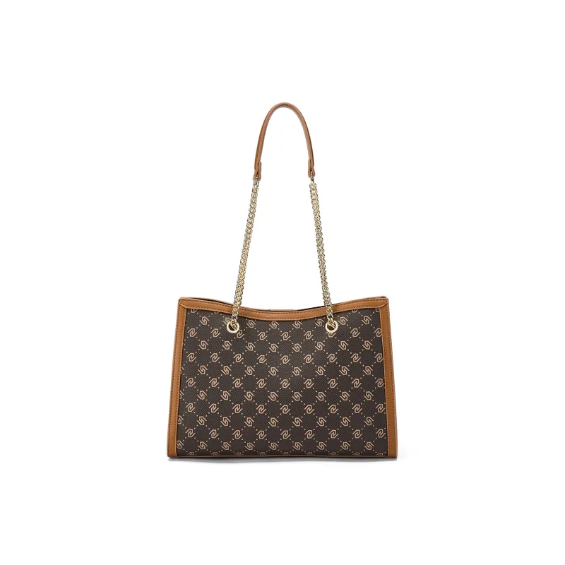 ST&SAT PVC One Shoulder Underarm Bag Handbag Regular Women's Coffee-4
