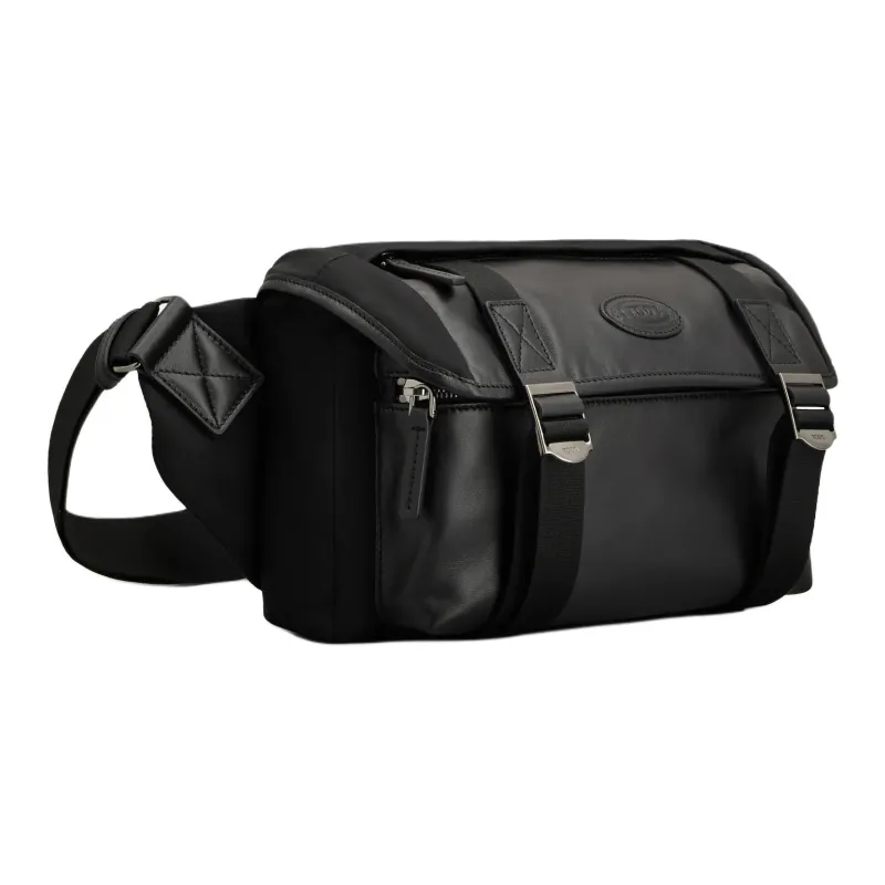 TOD'S Nylon Messenger Bag, Crossbody Bag, Shoulder Bag Trumpets Men's Black-1