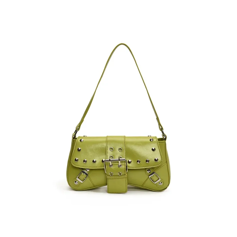 Yalu PU Shoulder Bag Women's White/Black/Red/Green/Brown-3