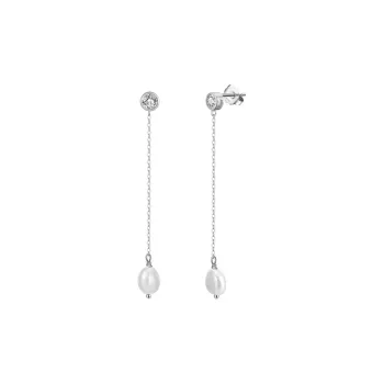 ZHENZHUAOMI Freshwater Pearl Drop Earrings Women's