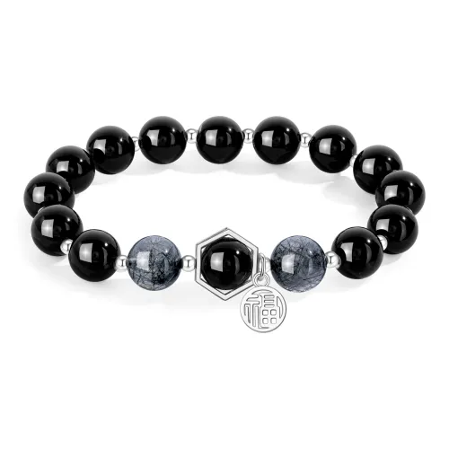 Lao Feng Xiang Obsidian Jade Bracelets Unisex