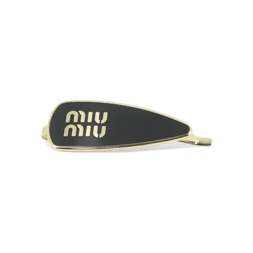 MIU MIU Brass Hair Clips Women's Black