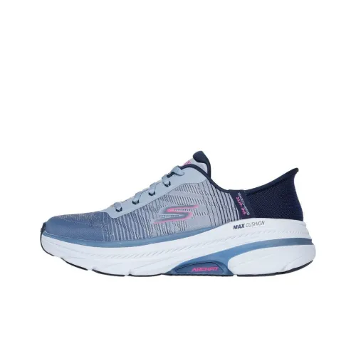 Skechers Slip Ins Anti Slip Wear Resistant Low Top Casual Running Shoes Women's Blue Gray