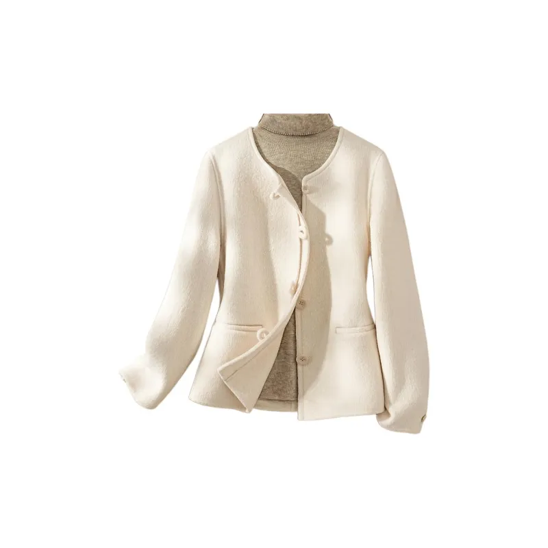 IHIMI Coats Women's Pearl White-2