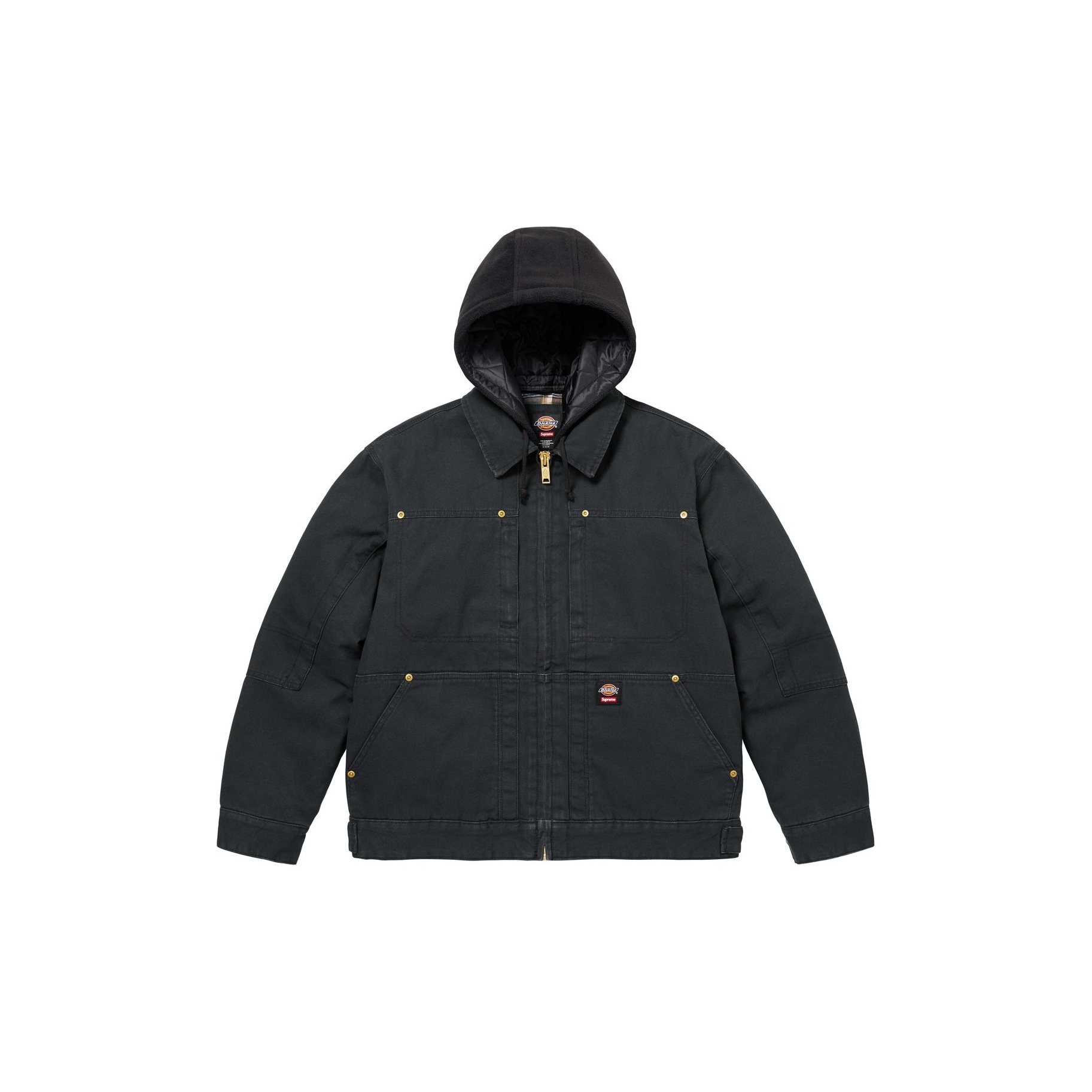 Supreme Warp Hooded Puffy Jacket Black - POIZON
