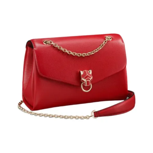 CARTIER PANTHÈRE Calfskin Chain Crossbody Bags Small Size Women's