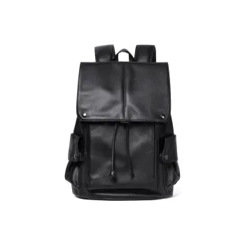 LARTIGENT Cow Leather Backpack Men's Black